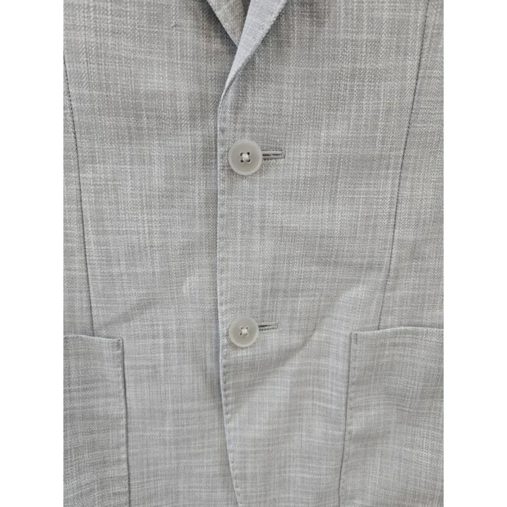Calvin Klein Slim Fit Sport Coat Blazer Men's 38R Heather Grey Front Button